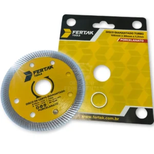 Fertak Disco de Corte Para Cerâmica Piso Porcelanato 105mm x 20mm Diamantado
