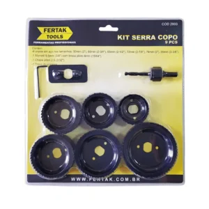 Kit Serra Copo 9 Peças Fertak